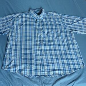 Men's Blue Plaid Shirt